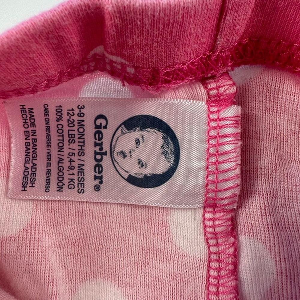 Gerber Baby Girls Polka Dot Onesie and Pants Set Pink White 3-9 Months - Picture 10 of 12